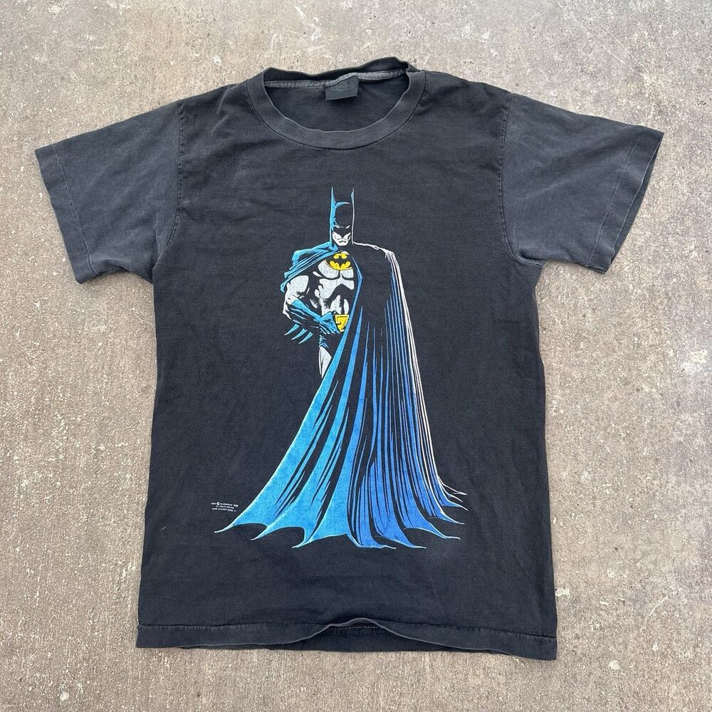 Faded 80s Batman Vintage Single Stitch Promo Tee Size Medium